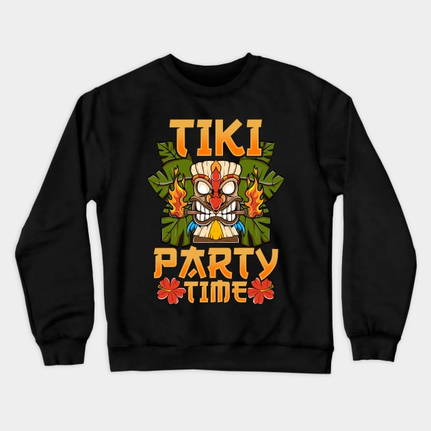 Adorable & Cute Tiki Party Time Island Luau Crewneck Sweatshirt by theperfectpresents